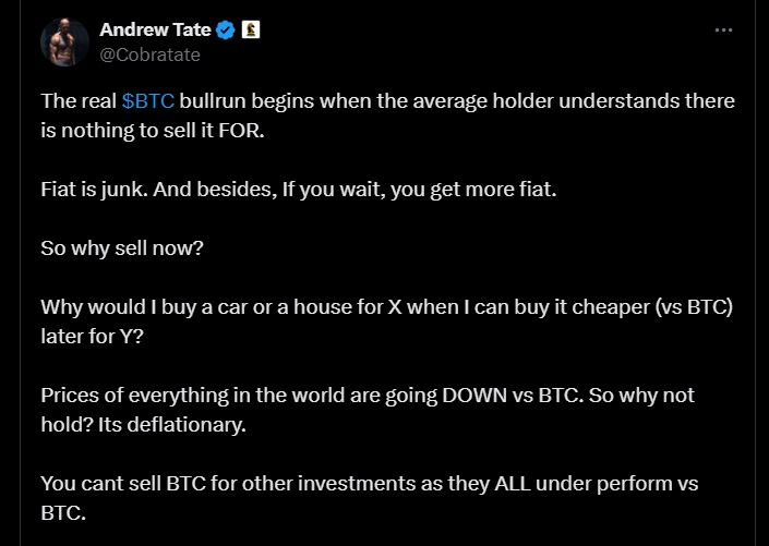 andrew tate bitcoin bull twitter x post