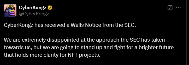 cyberkongz sec tweet