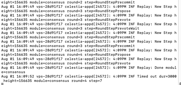 Celestia App service logs deployed with systemd in the background